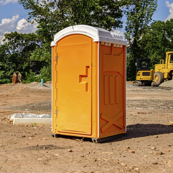 can i customize the exterior of the portable restrooms with my event logo or branding in Alleyton Texas